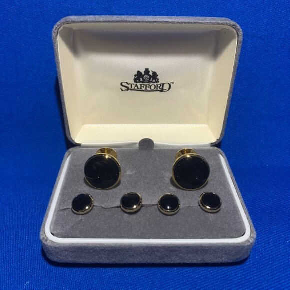 Stafford cuff links & 4/studs - Picture 1 of 3